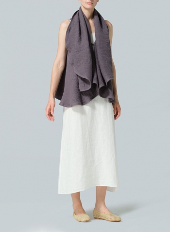 Dim Gray Linen Reversible Cape Jacket