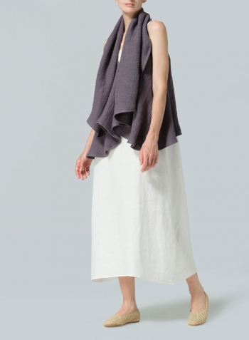 Dim Gray Linen Reversible Cape Jacket