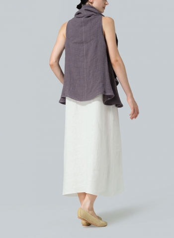 Dim Gray Linen Reversible Cape Jacket