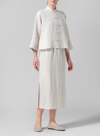 Oat Pure Linen Suit Jacket Set