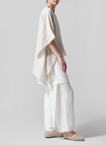 Oat Linen Batwing Sleeve Top Set