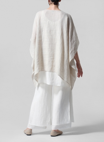 Oat Linen Batwing Sleeve Top Set