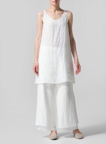 Oat Linen Batwing Sleeve Top Set