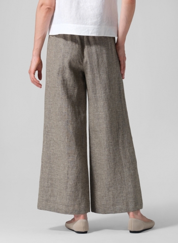 Linen Casual Loose A-line Wide-Leg Trousers