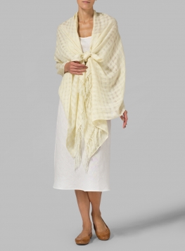 Linen Light Lime Tassel Scarf