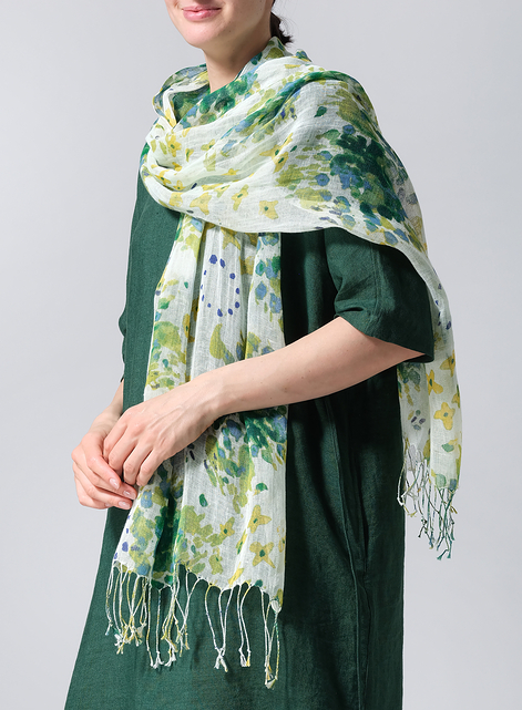 Watercolour Floral Print Scarf