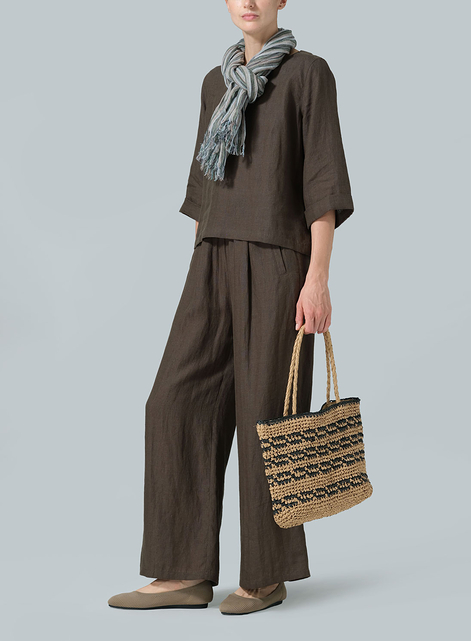 Hand Straw Plaited Grass Tote Bag