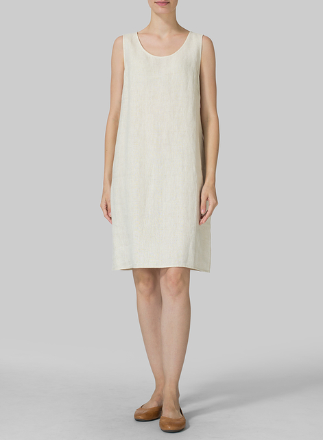 Linen Sleeveless Slip-on Dress
