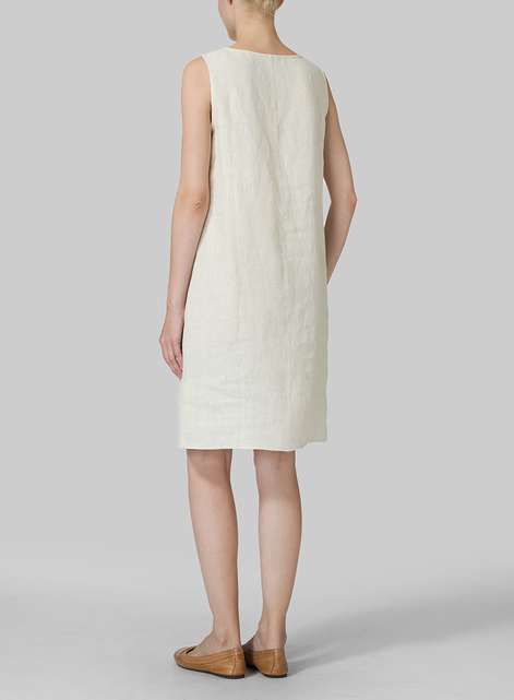 Linen Sleeveless Slip-on Dress
