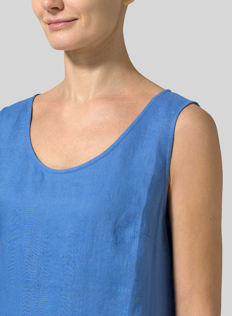 Linen Sleeveless Slip-on Dress