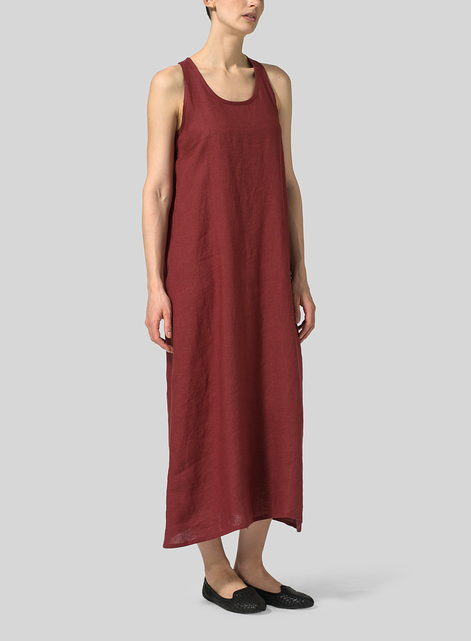 Linen A-line Maxi Dress