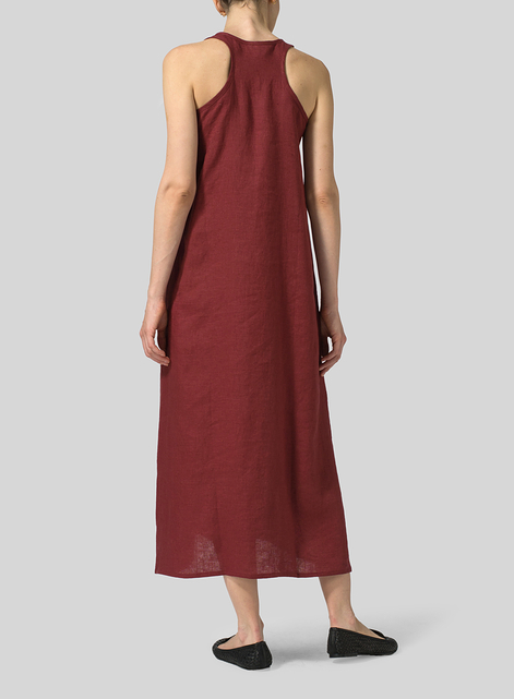Linen A-line Maxi Dress