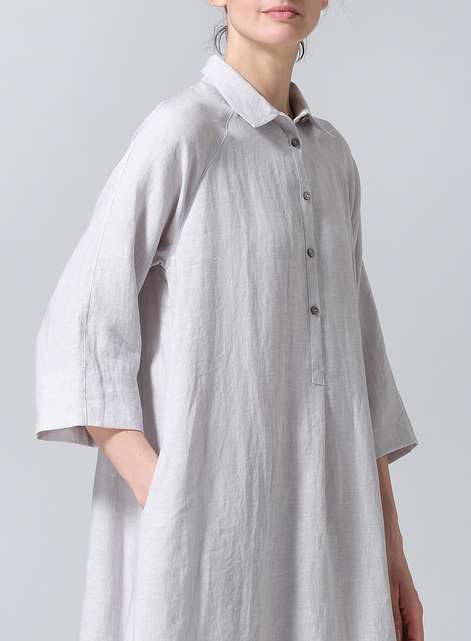 Linen A line Shirt Dress