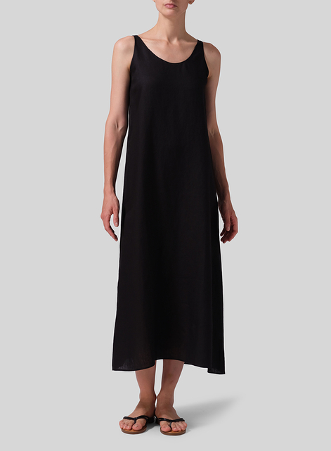 Linen A-line Long Dress