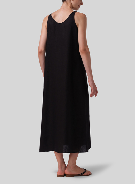 Linen A-line Long Dress