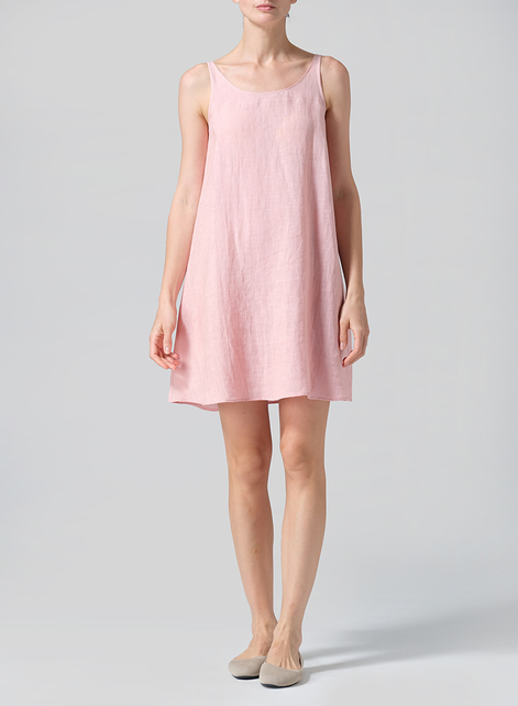 Linen A-Lined Slip Dress