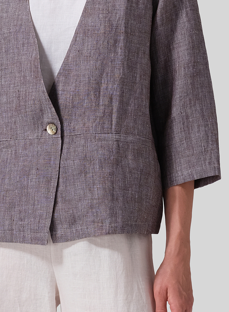 Linen Classic Single-Button Jacket