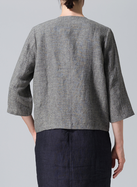 Linen Classic Single-Button Jacket