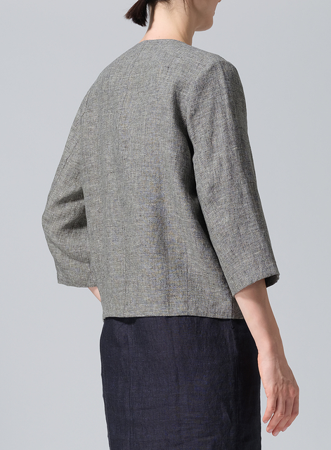 Linen Classic Single-Button Jacket