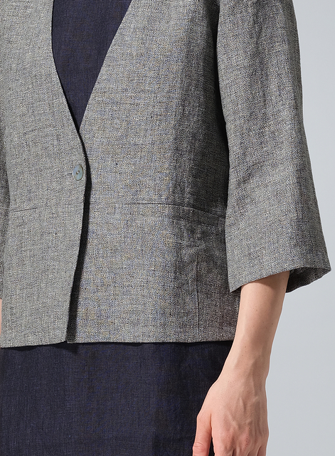 Linen Classic Single-Button Jacket