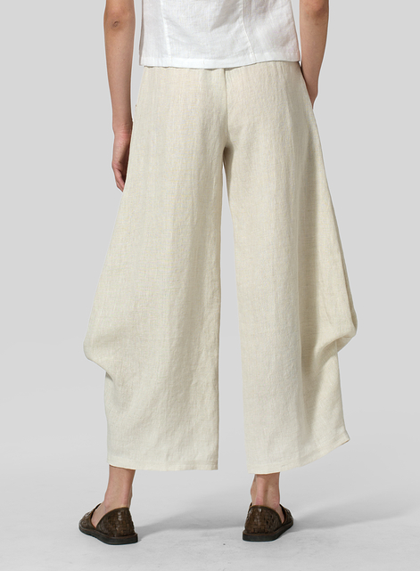 Linen Flared Leg Pants
