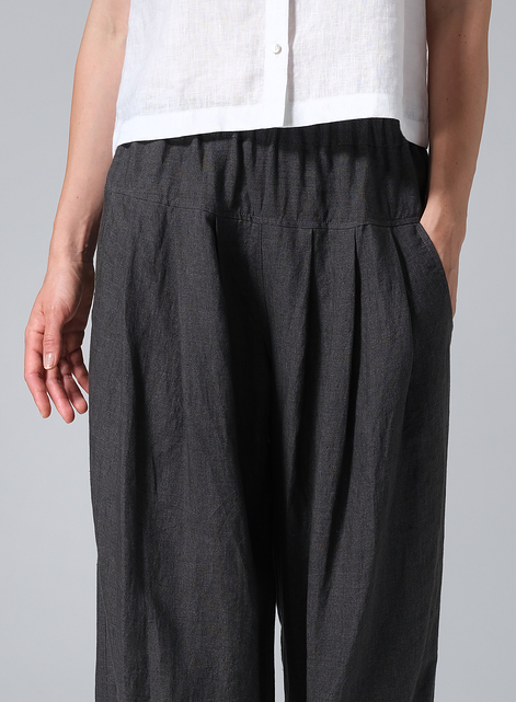 Linen Crumple Effect Harem Pants (Long)