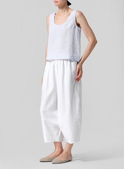 Linen Lantern Ankle Pants