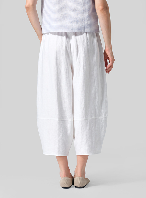 Linen Lantern Ankle Pants