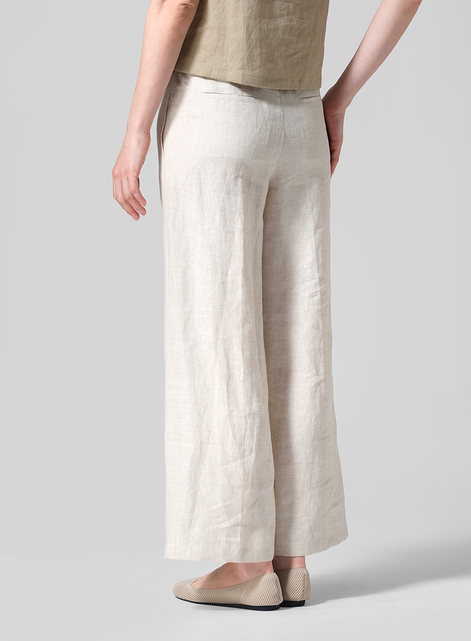 Linen Drawstring Long Pants