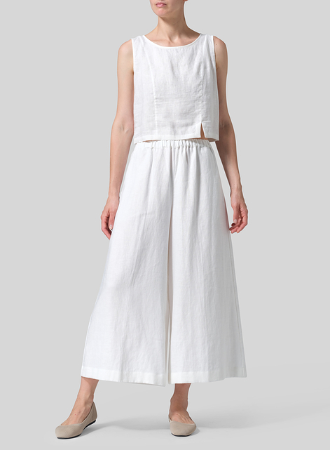 Linen Wide Leg Fit Pants