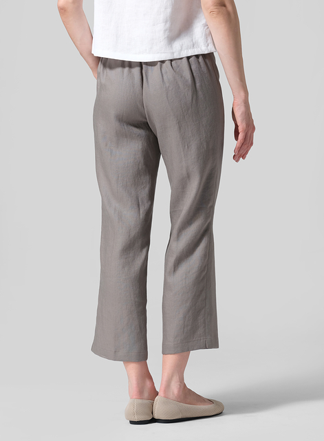 Linen Slim Cropped Length Pants