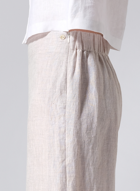 Linen Casual Loose A-line Wide-Leg Long Trousers