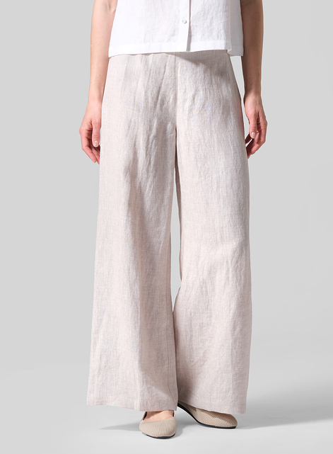 Linen Casual Loose A-line Wide-Leg Long Trousers