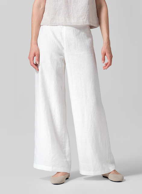 Linen Casual Loose A-line Wide-Leg Long Trousers