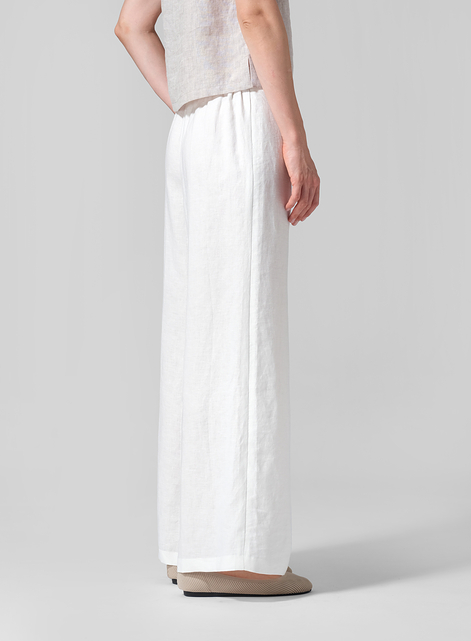 Linen Casual Loose A-line Wide-Leg Long Trousers