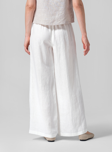Linen Casual Loose A-line Wide-Leg Long Trousers