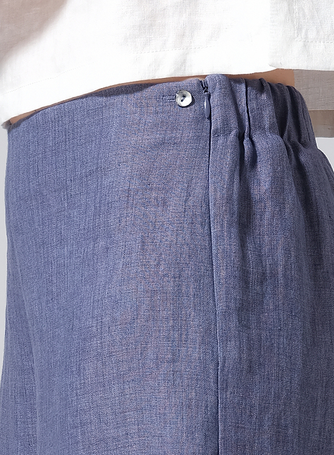 Linen Casual Loose A-line Wide-Leg Trousers