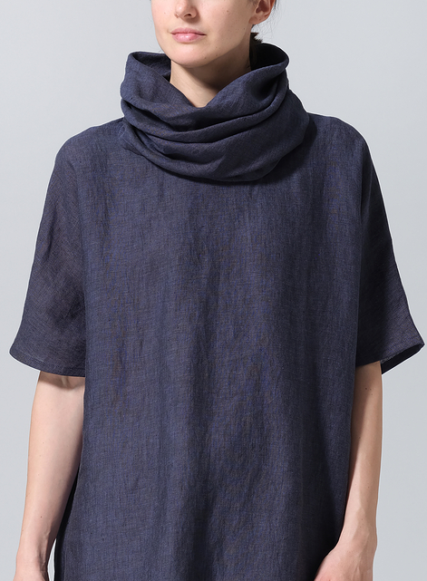 Linen Turtleneck Tunic