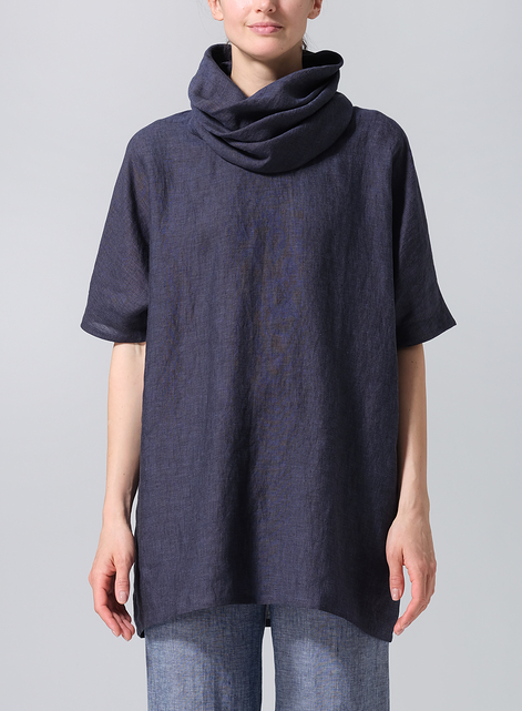 Linen Turtleneck Tunic