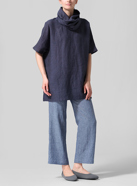 Linen Turtleneck Tunic
