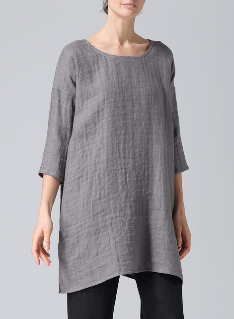 Linen Double Woven Oversized Top