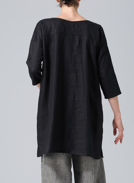 Heavy Linen Oversized Top