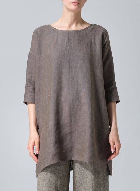 Heavy Linen Oversized Top