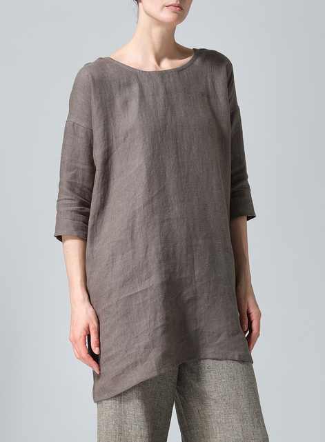 Heavy Linen Oversized Top