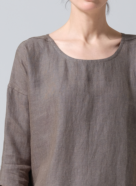 Heavy Linen Oversized Top