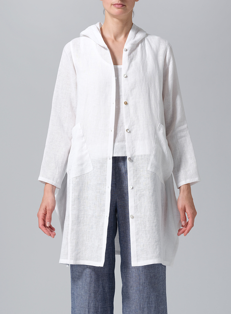 Linen Hooded Shirt