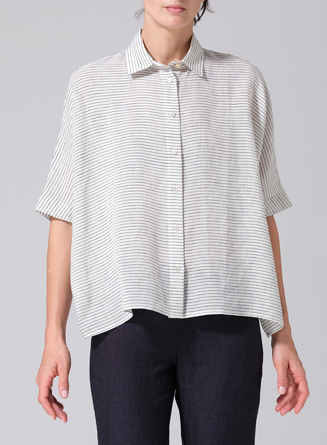 Linen Boxy Sleeves Shirt