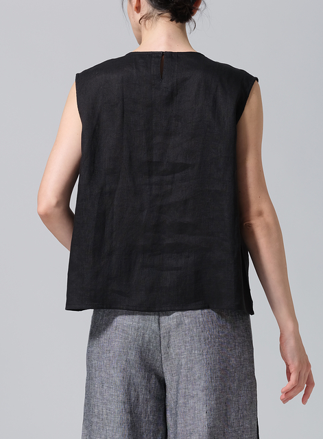 Linen A-Line French Sleeve Blouse