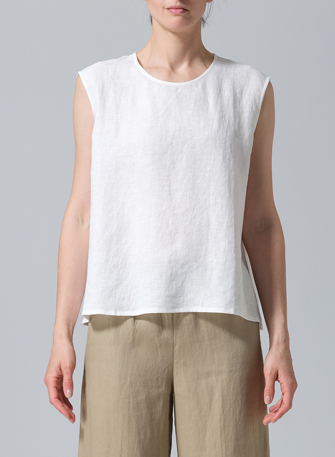 Linen A-Line French Sleeve Blouse