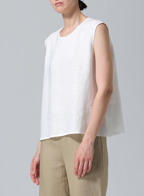 Linen A-Line French Sleeve Blouse